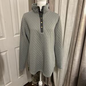 Quilted Pullover Mint Green Size Large